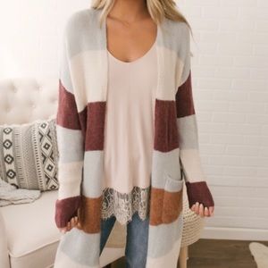 Entro Color Block Cardigan